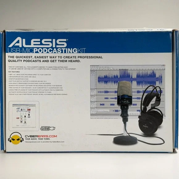 Alesis USB-MIC Podcasting Kit Professional Studio Set AM01 New In‎ Box