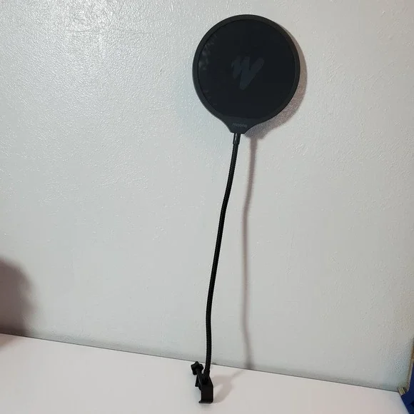 Maono Microphone Pop Filter‎ w/ Adjustable Gooseneck Desk Clamp Black