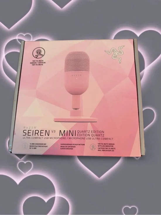 Razer Seiren V3 Mini Quartz Edition pink microphone 💗