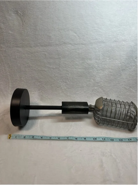 Vintage Style Wired Desktop Microphone w/ Desktop Stand, Silver/Black