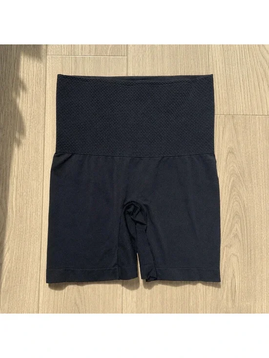Tahari High Waist Shaper Shorts XL Black Seamless Tummy Control Shapewear