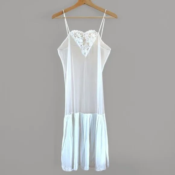 Vintage Sheer Lace Slip Dress