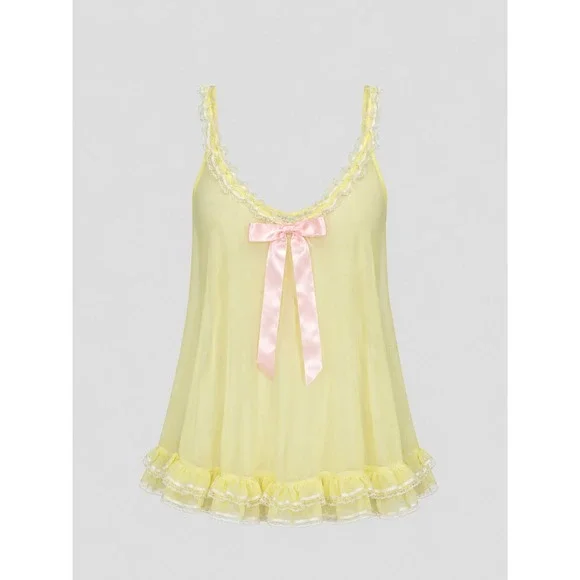 NWT Victoria's Secret S Babydoll Coachella Yellow Slip Dress Sabrina Carpenter