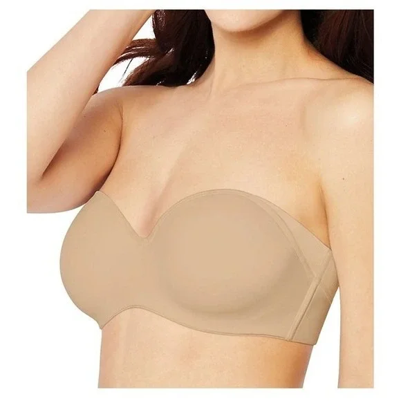 NWOT Bali 42D One Smooth U Strapless Multiway Smoothing Bra 6562 Beige 121446
