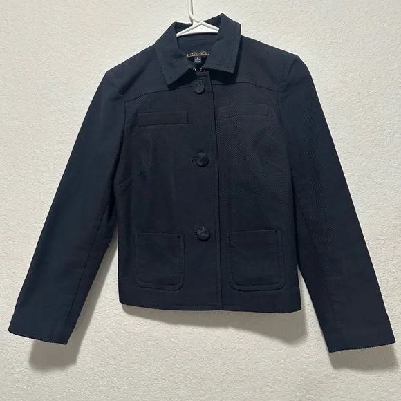 Brooks Brothers Navy Textured Women's Jacket