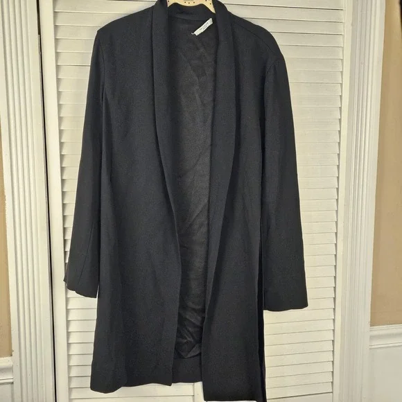 MM Lafleur Womens Black Open Front Blazer Large‎