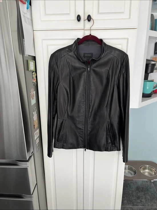 Danier Leather Jacket. Large Black