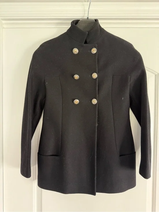 VERSACE  Double-Breasted Stand-Collar coat/