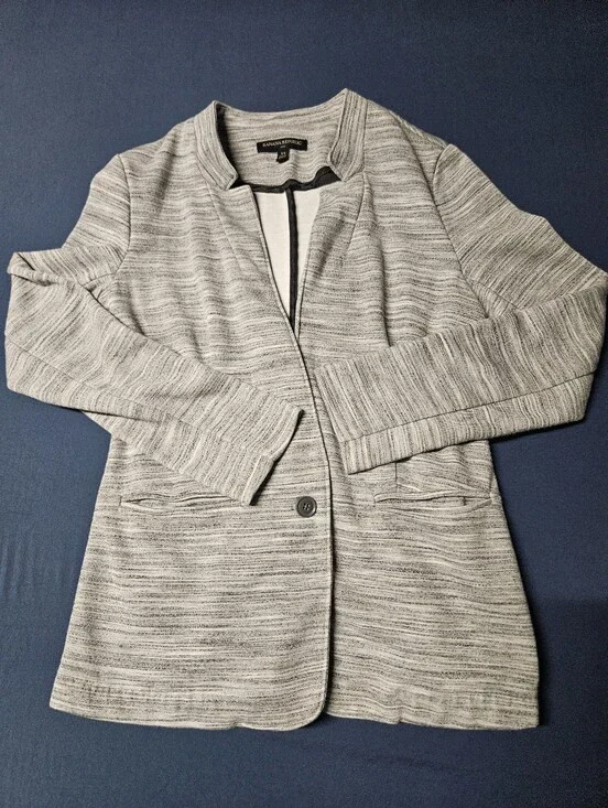 Banana Republic Gray Knit Blazer Jacket