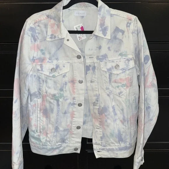 John Elliot Rodeo Denim Jacket‎ Light Pastels Small Splatter Design NWT Push Pop