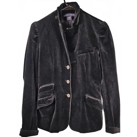 Ralph Lauren Women's‎ Blue Label Velvet Blazer Jacket Size 8