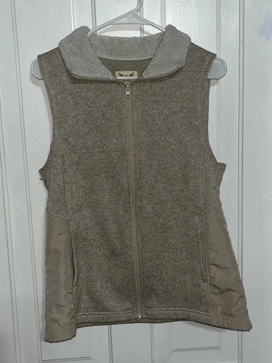 Faded Glory Gray Sherpa-Lined Vest