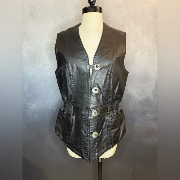 Harley-Davidson Women's Black Leather Vest