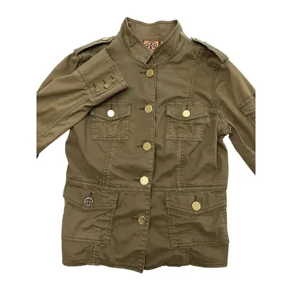 Tory Burch Olive Green Military/Safari Sgt Pepper Jacket Size Small