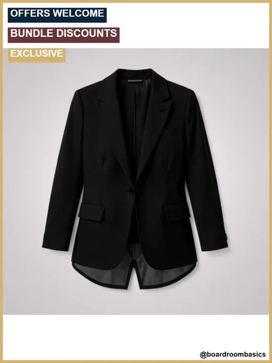 Casual Blazer 3/4 Sleeve Open Front Slim Fit Work Lightweight Suit Jacket