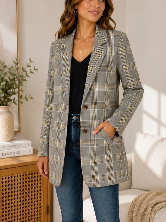 Madewell Plaid Two-Button Blazer Jacket XS