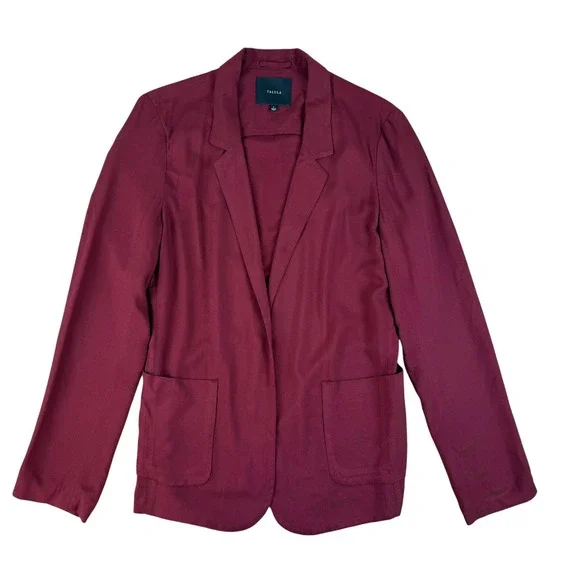 Dark Academia Blazer Rayon Open Front Pocket Size 6 Talula