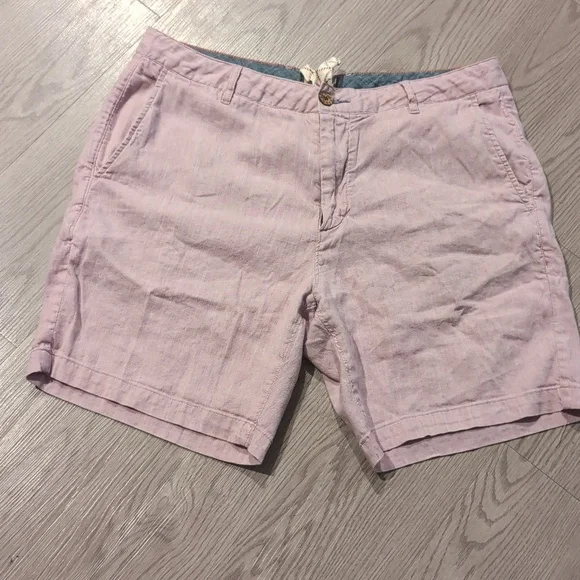 Faherty trade winds shorts linen blend 34 7.5” inseam blue