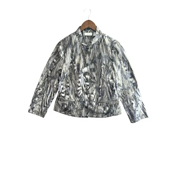 Chico's Abstract Painterly‎ Boho Jacket 1 Artistic Maximalist eclectic Whimsi 2