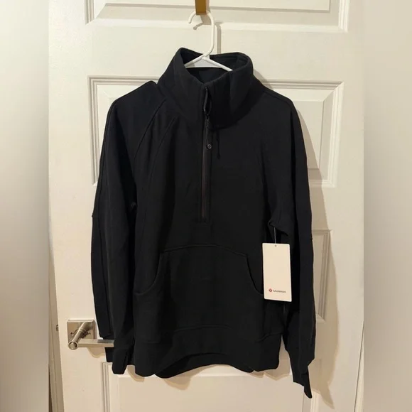 New Scuba Oversized Funnel Neck Half Zip