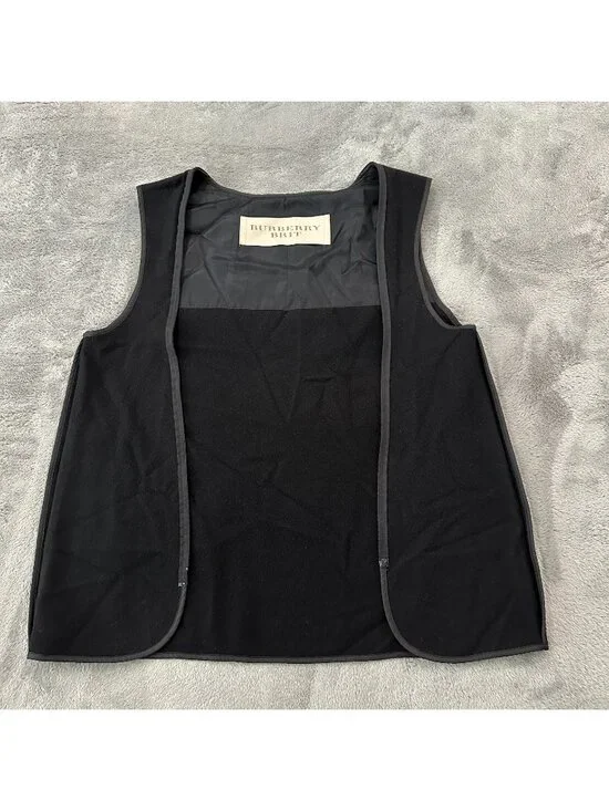 Burberry Brit 100% Virgin Wool Black Coat Liner Only Sleeveless