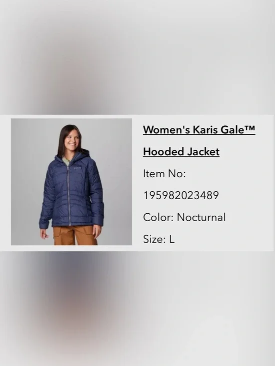 Columbia Women's Karis Gale Hooded Jacket Navy