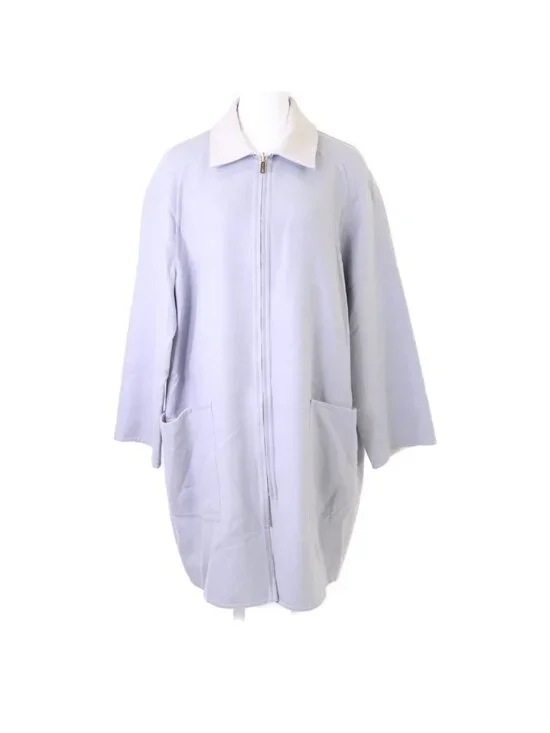Hermes Double Face Cashmere Zip Coat 36