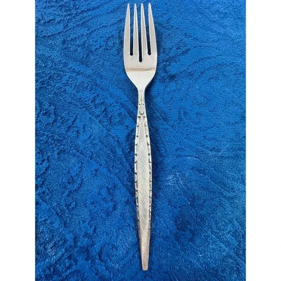 Oneida Community Stainless Frostfire Salad Fork Mid Century Modern 6.75 in