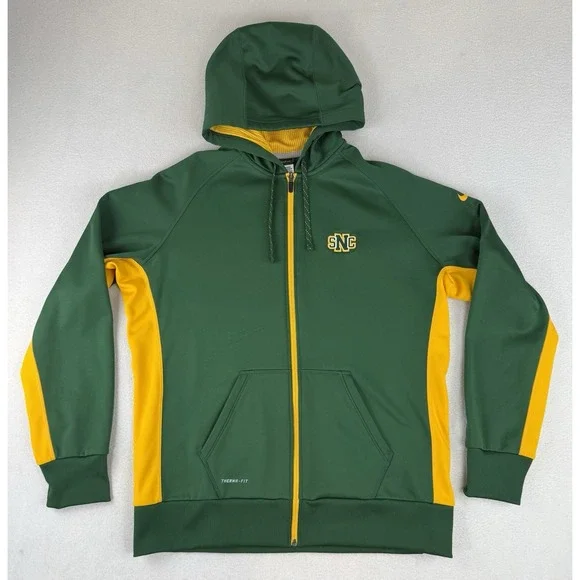 Nike‎ St Norbert College Scoop Hoodie Womens Size XXL Green Knights Full Zip