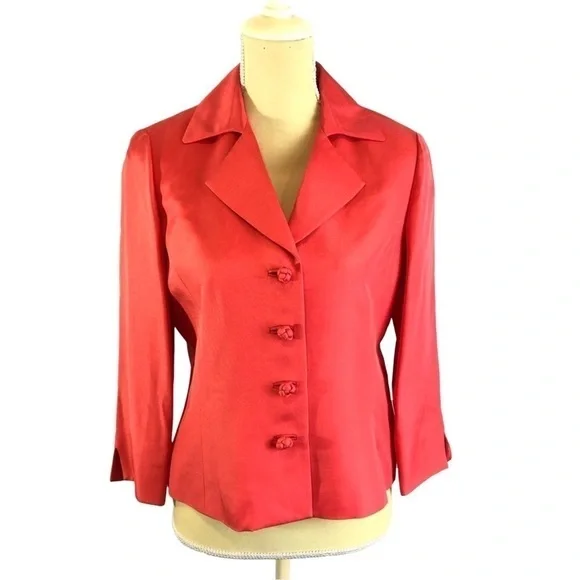 Dana Buchman SILK Coral Blazer 6‎ (preKohls)