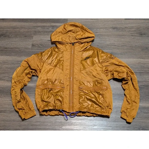 Nike‎ Sportswear Windrunner Hooded Jacket Women's XS Golden Ochre  Full Zip
