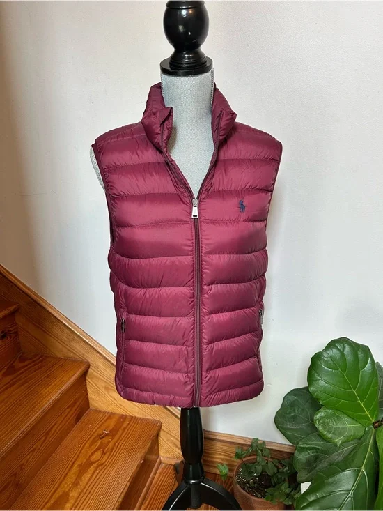 Ralph Lauren Puffer Down Vest in Deep Wine
