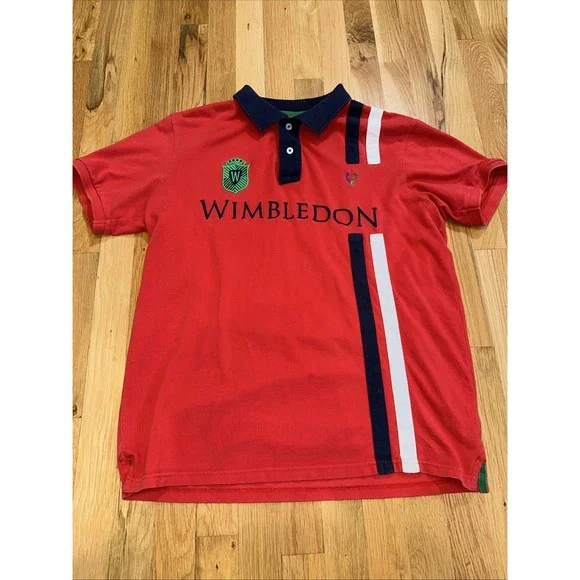 Vintage Allen‎ Solly Men's Rugby Polo shirt Wimbledon Size Large
