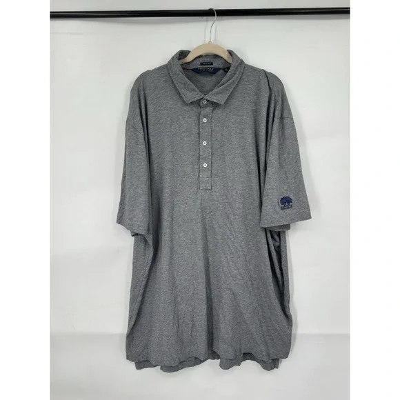 Polo Golf Ralph Lauren Stretch Lisle Grey Polo Shirt Men XXL Athletic Athleisure