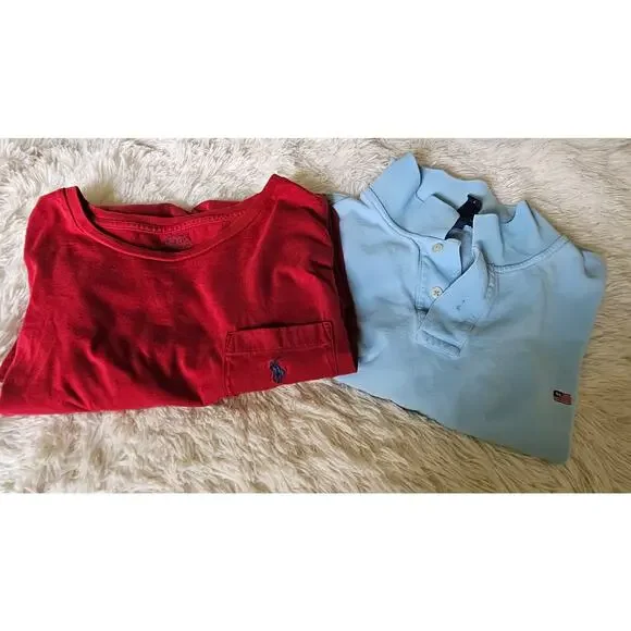 Ralph Lauren Men's XXL Bundle-1 Maroon Polo T Shirt & 1‎ Ralph Lauren Jeans Polo