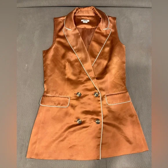 Jason Wu Long Sleeveless Vest Bronze Copper Women’s‎ XS