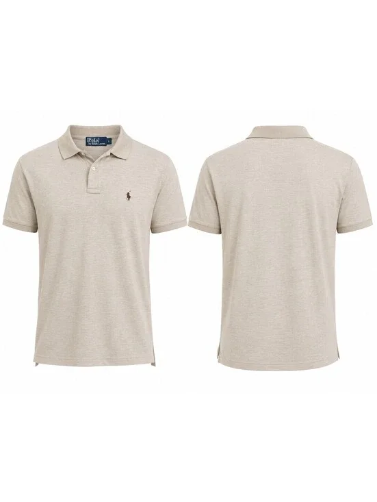 Polo Ralph Lauren Men's Polo Shirt Size L Embroidered Logo Cream