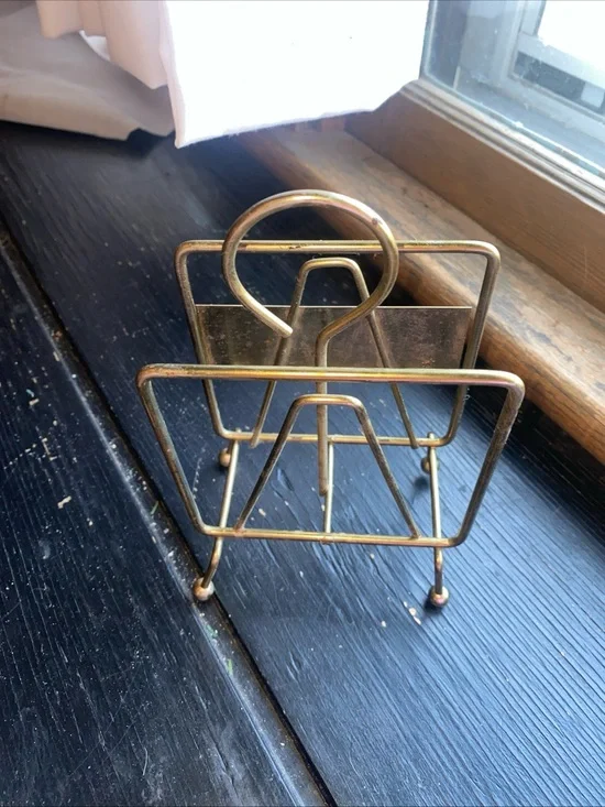 Gold Metal Napkin & Letter Holder - Stylish Home Dining Accessory