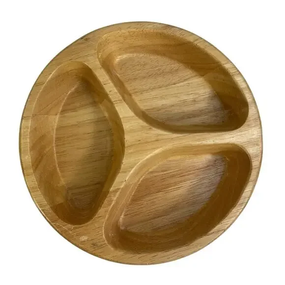 DANSK‎ Scandanavian TEAK MCM Teak Wood Divided Candy Nut Dish Tray Bowl