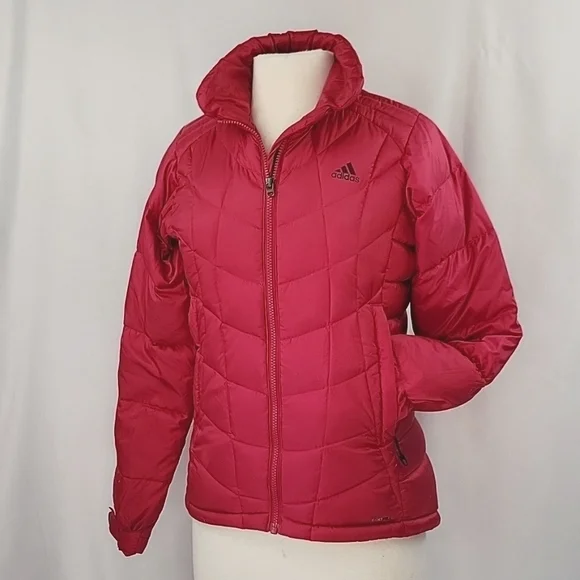 Adidas 600 Fill Down Filled Packable Coat Hot Pink Size XS
