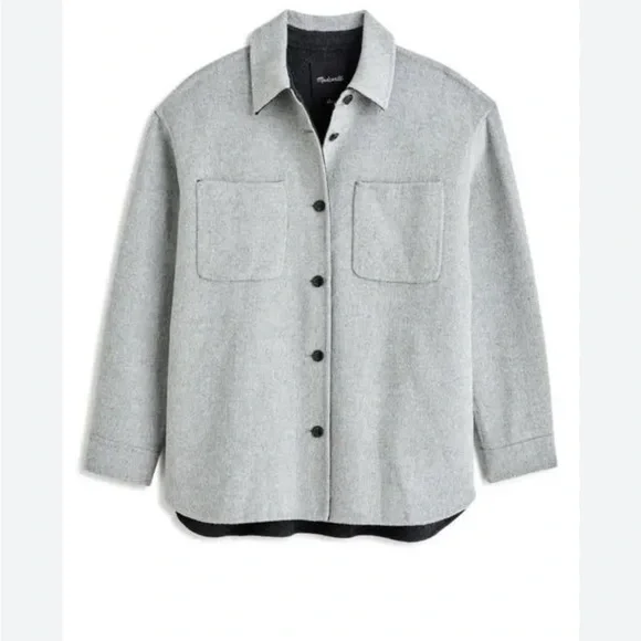 MADEWELL NEW Wool Blend double face long shirt, jacket