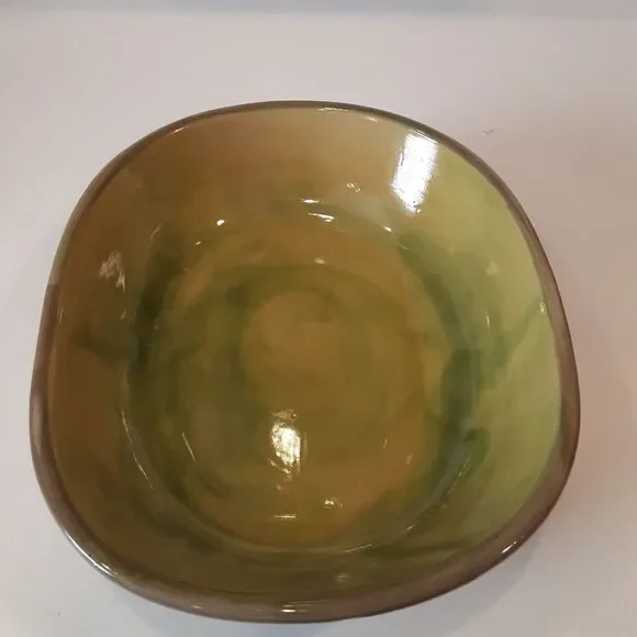 Louisville Stoneware #3 Baking Dish Green/Sand Glaze 10x8