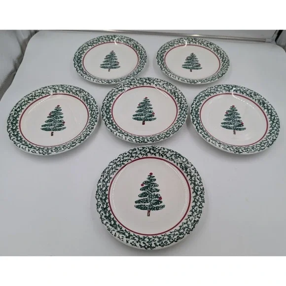 Furio Christmas Tree Salad Plates 8