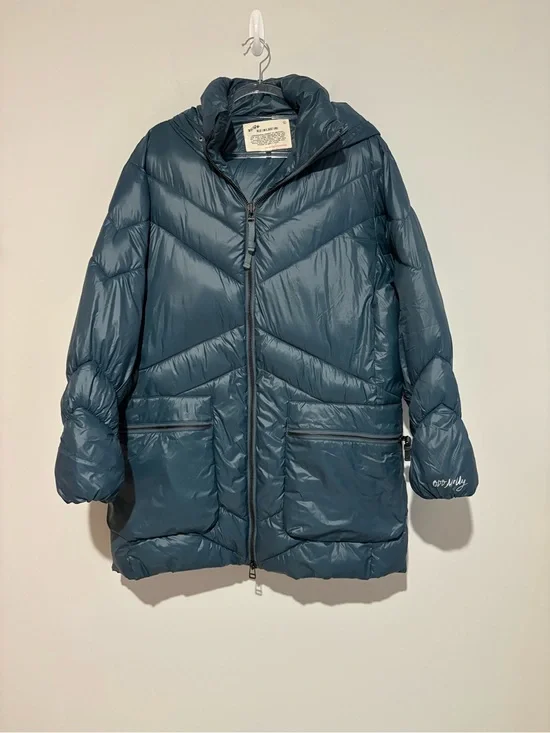 Odd Molly Karlee zip up puffer winter jacket blue size 4