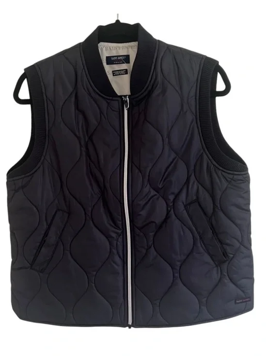 Saint James Maelie Navy Blue Quilted Vest NWT Size FR 40