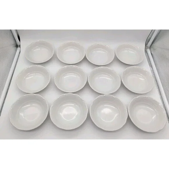 12 Sabina China Berry Dessert Bowls White 5