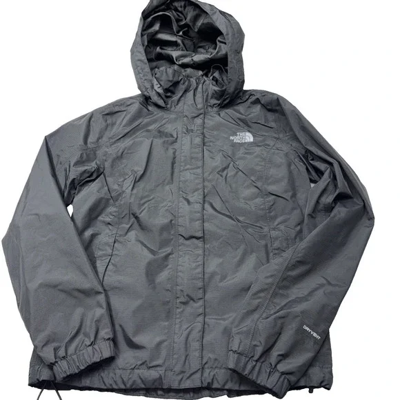 The North Face Rain Jacket Women Sm Black Hooded Waterproof Dryvent Windbreaker
