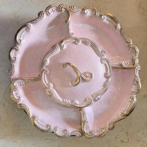 Vintage California Pottery‎ Serving dishes on a Lazy Susan