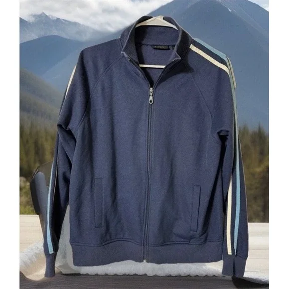 EUC Express Uni Sex Vintage Retro Track Jacket 90s Navy Jogging  USA‎ Jacket - L
