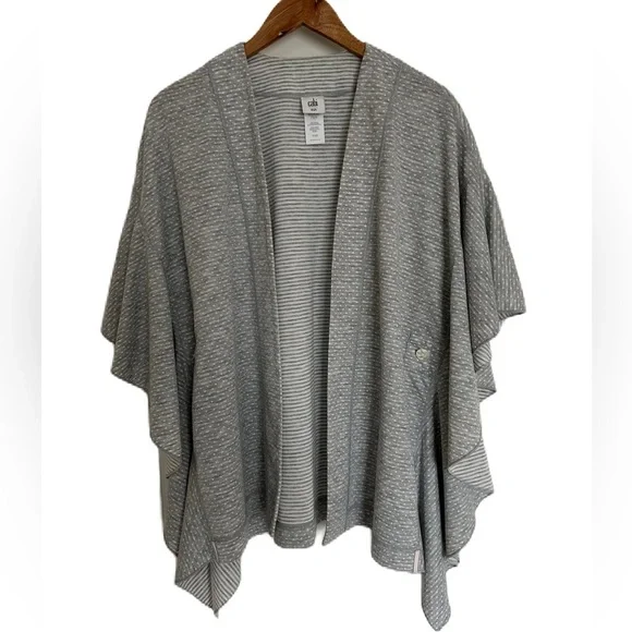 CAbi Cape Women's‎ Gray White Stripe Polka Dot ATC XS/S #5846